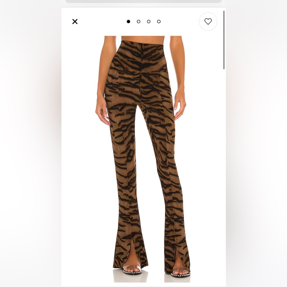 NWT Norma Kamali Brown Tiger Print Women's Pants